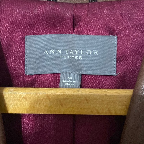 Ann Taylor Brown Leather Jacket - Picture 4 of 5